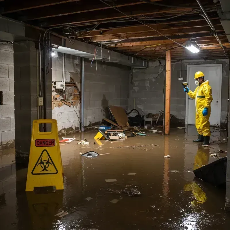 Flooded Basement Electrical Hazard in New Madrid, MO Property