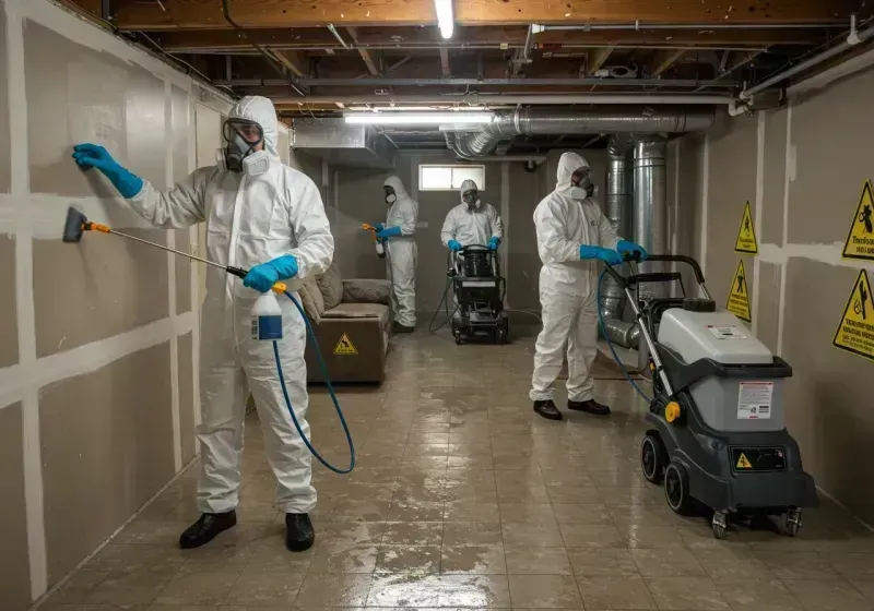 Basement Moisture Removal and Structural Drying process in New Madrid, MO